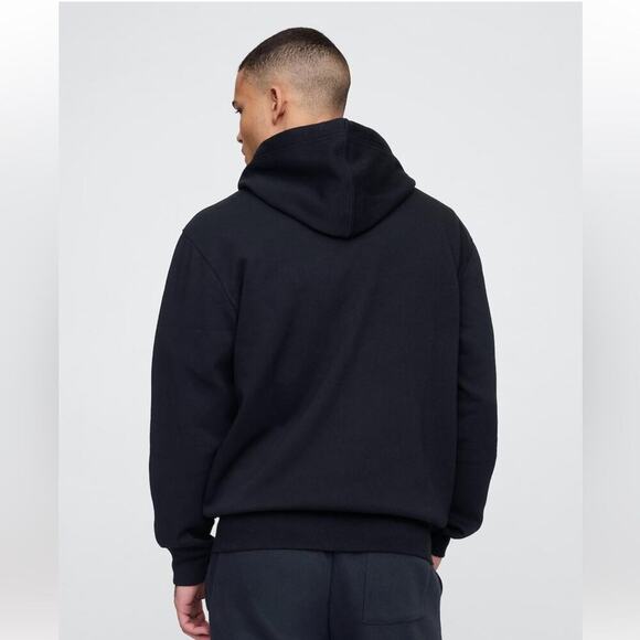 NWT Gap Logo Zip Black Hoodie Size L - Picture 3 of 5